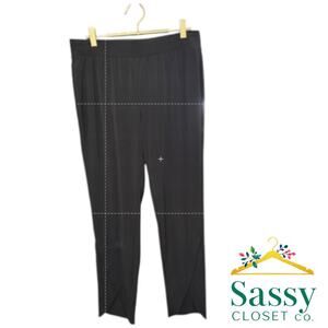 Chico’s Black Tulip Front Hem Pull‑On Pants Stretch Size Small EUC